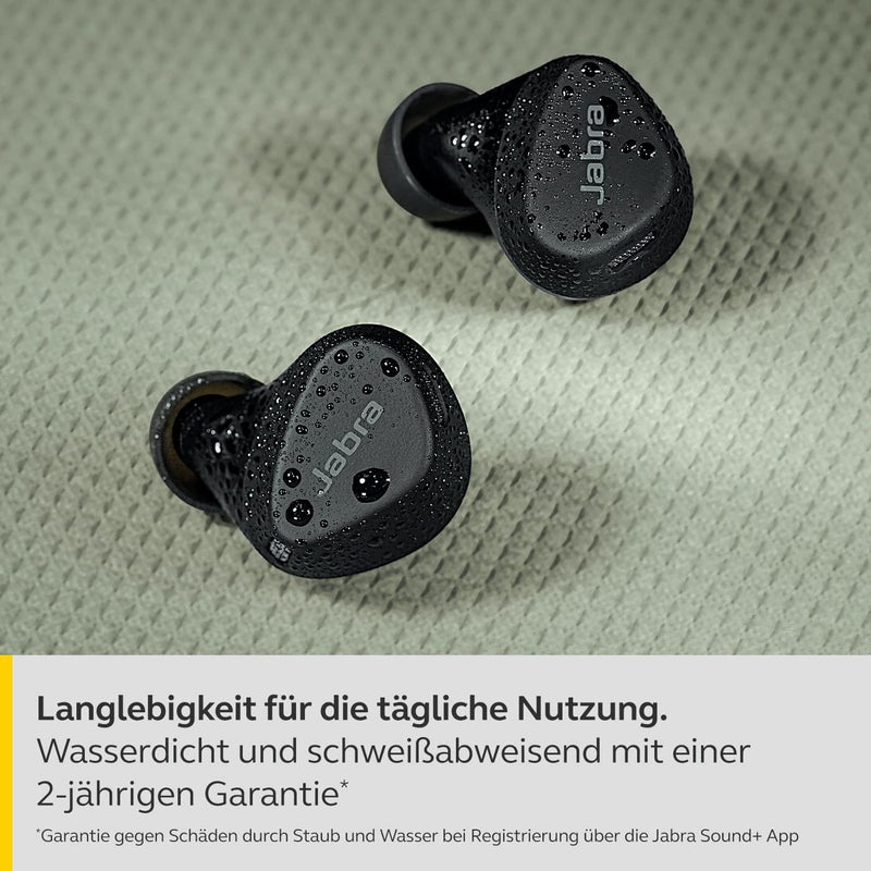 Jabra Elite 4 Active in Ear Bluetooth Earbuds - True Wireless Kopfhörer Mit Sicherem Sitz, 4 Eingebauten Mikrofonen, Aktiver Geräuschunterdrückung Und Anpassbarer Hearthrough Funktion - Schwarz