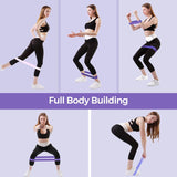 Fokky Fitnessbänder [5Er Set], 100% Naturlatex Fitnessband Mit Übungsanleitung Auf Deutsch & Tragebeutel Resistance Bands Widerstandsbänder Gymnastikband Für Muskelaufbau Pilates Yoga