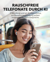 Soundcore K20I Von Anker, Semi-In-Ear Earbuds, Bluetooth Wireless, 36H Spielzeit, Schnell-Laden, Klarer Sound, Komfortable Passform, ENC 2-Mikrofone, Anpassbarer EQ, IPX5, Bluetooth 5.3, App-Steuerung