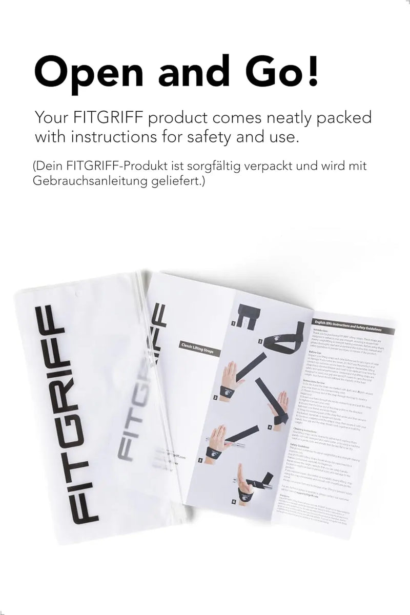 Fitgriff® Zughilfen (Gepolstert) Für Krafttraining, Bodybuilding, Fitness - Kreuzheben Gurte - Lifting Straps - Für Frauen Und Männer