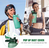 2L Trinkflasche BPA Free Sport Getränke Krug Mit Zeitmarkierung & Lock Abdeckung, 2000Ml Auslaufsichere Motivations Wasserflasche Mit Strohhalm, Tragbarer Griff Rosa Trinkflasche