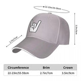 Rock Devil Horns Simple Icon Baseball Cap Anime Male Adjustable Hat Girl Men'S Streetwear for Sun Protection