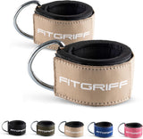 Fitgriff® Fußschlaufen V2 (Stark Gepolstert) - Für Fitness Training Am Kabelzug - Ankle Straps Fußfesseln Für Damen Und Herren