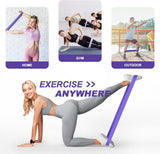 Fokky Fitnessbänder [5Er Set], 100% Naturlatex Fitnessband Mit Übungsanleitung Auf Deutsch & Tragebeutel Resistance Bands Widerstandsbänder Gymnastikband Für Muskelaufbau Pilates Yoga