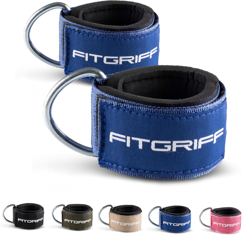 Fitgriff® Fußschlaufen V2 (Stark Gepolstert) - Für Fitness Training Am Kabelzug - Ankle Straps Fußfesseln Für Damen Und Herren