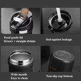 600Ml/21Oz Thermal Coffee Mug with Straw Double Wall Insulated Sublimation Tumble Leakproof Water Thermos Portable Coffee Cup