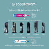 Sodastream Wassersprudler CRYSTAL 3.0 Mit Quick-Connect Co2-Zylinder| Inkl. 2X 0,8L CRYSTAL Glasflasche | Farbe: Titan