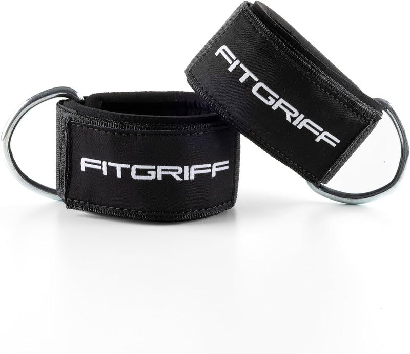 Fitgriff® Fußschlaufen V2 (Stark Gepolstert) - Für Fitness Training Am Kabelzug - Ankle Straps Fußfesseln Für Damen Und Herren
