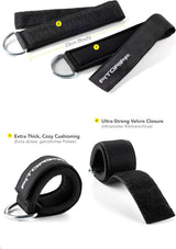 Fitgriff® Fußschlaufen V2 (Stark Gepolstert) - Für Fitness Training Am Kabelzug - Ankle Straps Fußfesseln Für Damen Und Herren