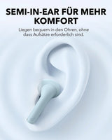 Soundcore K20I Von Anker, Semi-In-Ear Earbuds, Bluetooth Wireless, 36H Spielzeit, Schnell-Laden, Klarer Sound, Komfortable Passform, ENC 2-Mikrofone, Anpassbarer EQ, IPX5, Bluetooth 5.3, App-Steuerung
