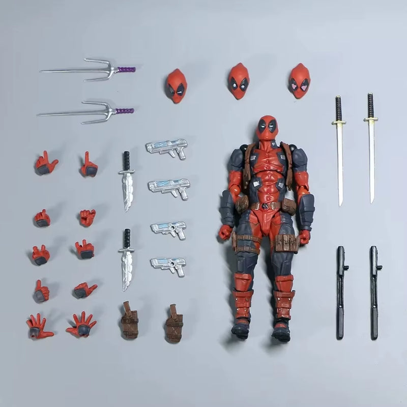New 2.0 Marvel 15Cm X-MAN Deadpool AMAZING YAMAGUCHI BJD Joints Moveable Action Figure Model Toys