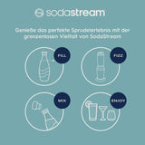 Sodastream Wassersprudler CRYSTAL 3.0 Mit Quick-Connect Co2-Zylinder| Inkl. 2X 0,8L CRYSTAL Glasflasche | Farbe: Titan