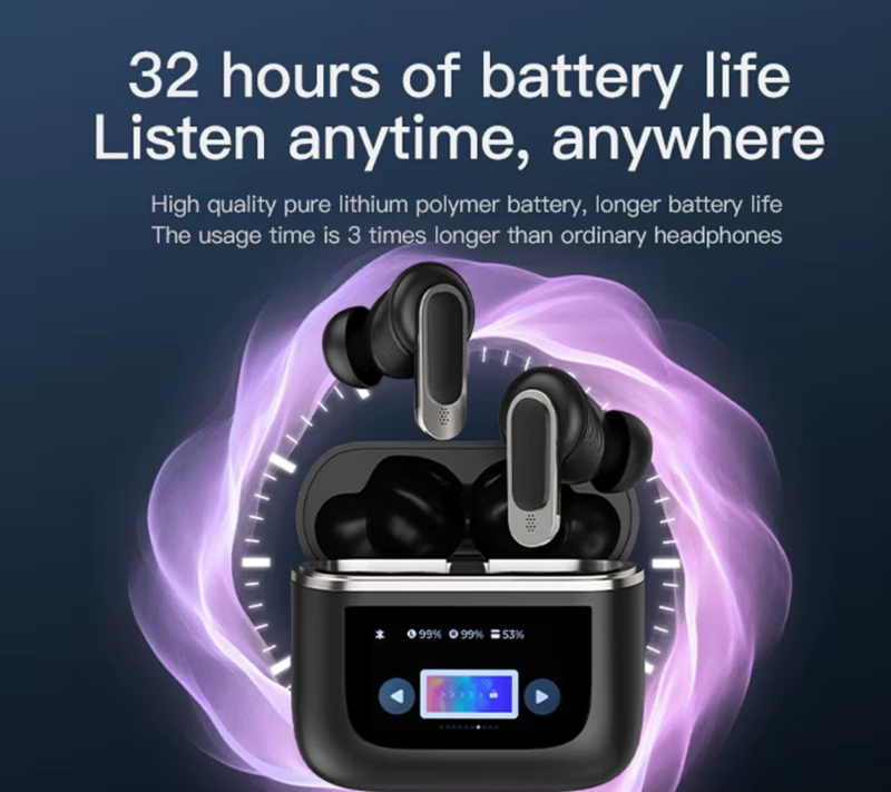 WS TOUR PRO 2 Bluetooth Kopfhörer mit Touchscreen – ANC Noise Cancelling Wireless Earbuds