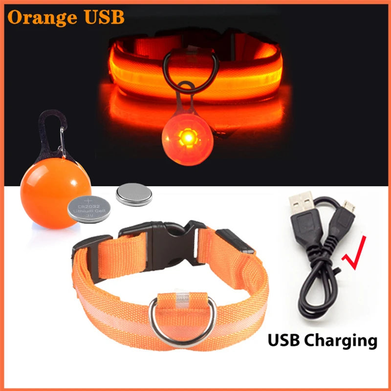 LED Hundehalsband USB Aufladbar - Leuchtend für Nachtsicherheit