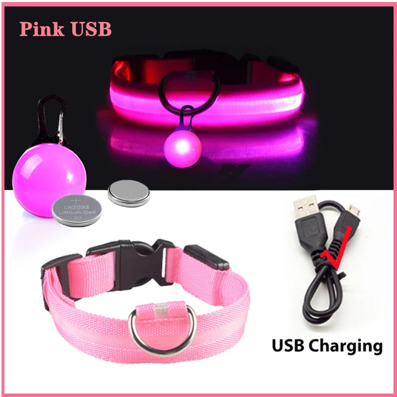 LED Hundehalsband USB Aufladbar - Leuchtend für Nachtsicherheit