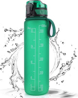 Trinkflasche 1L Sport Wasserflasche [Trinkflasche BPA Frei] Trinkflasche Mit Rutschfest Gummi Grip Geeignet Für Die Fahrrad, Outdoor, Schule, Gym