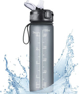 Trinkflasche 1L Sport Wasserflasche [Trinkflasche BPA Frei] Trinkflasche Mit Rutschfest Gummi Grip Geeignet Für Die Fahrrad, Outdoor, Schule, Gym