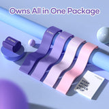 Fokky Fitnessbänder [5Er Set], 100% Naturlatex Fitnessband Mit Übungsanleitung Auf Deutsch & Tragebeutel Resistance Bands Widerstandsbänder Gymnastikband Für Muskelaufbau Pilates Yoga