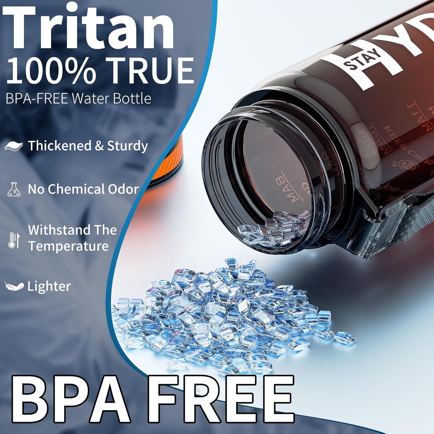 Trinkflasche, 1L Wasserflasche Auslaufsicher Bpa-Frei Aus Tritan, 1 Liter Trinkflasche Sport Mit Zeitmarkierung Und Abnehmbare Schnürung, Flasche Für Fitnessstudio, Oudoor, Gym, Schule