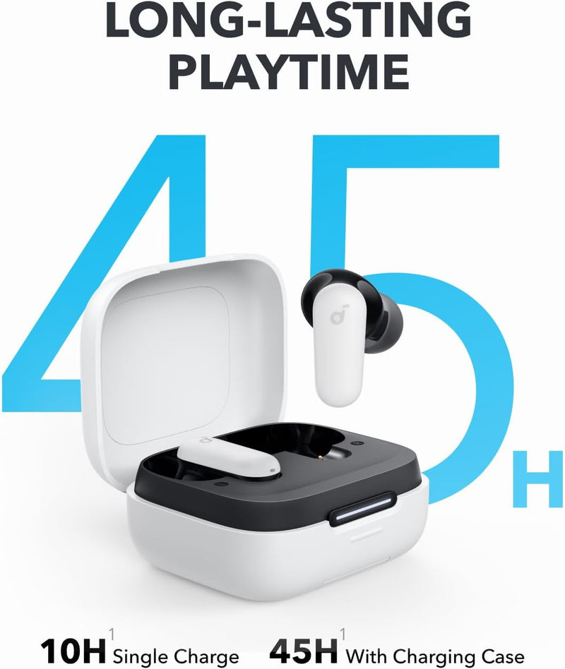 Soundcore P30I by Anker Noise Cancelling Earbuds,45H Spielzeit, 2-In-1 Case Und Handyständer, IP54, Kabellose Kopfhörer, Bluetooth 5.4, App Steuerung (Generalüberholt)