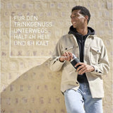 Emsa N20202 Travel Mug Classic Isolierbecher 0,36 Liter | Neuer Komfort-Schraubverschluss | Edelstahl | 4H Heiß Und 8H Kalt | 100% Dicht | Spülmaschinenfest | 360°-Trinköffnung | Schwarz