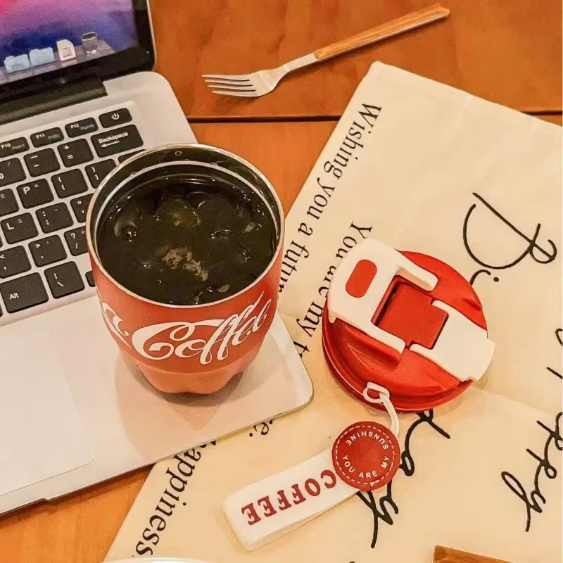 304 Stainless Steel Thermos Mug Coca-Cola Hot Selling Gaomei Male and Female Student Car Water Mug Gift Cup Coffee Mug