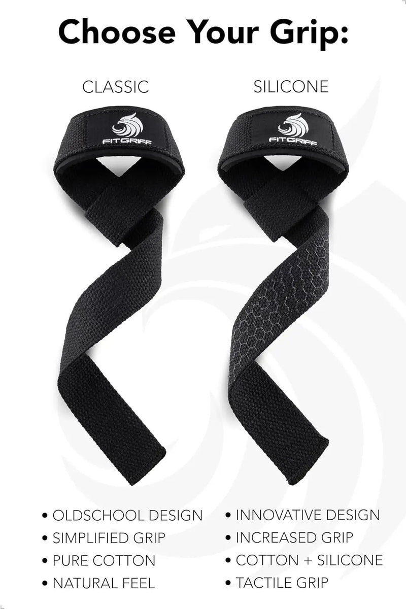 Fitgriff® Zughilfen (Gepolstert) Für Krafttraining, Bodybuilding, Fitness - Kreuzheben Gurte - Lifting Straps - Für Frauen Und Männer