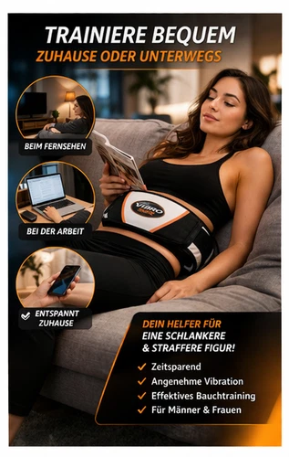 Vibrationsgürtel Bauchtrainer – Abnehmen & Bauchfett reduzieren
