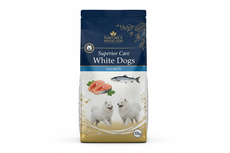 Futter NATURE'S PROTECTION Superior Care White Dogs Lachsfarben 10 kg
