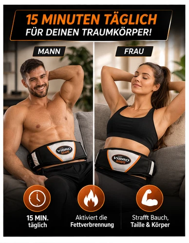 Vibrationsgürtel Bauchtrainer – Abnehmen & Bauchfett reduzieren